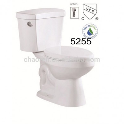 American standard UPC dual flush Elongated two piece toilet size