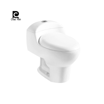 Ceramic bathroom wholesale one piece toilet s trap 300mm wc China manufacturer cheap siphonic dual flush